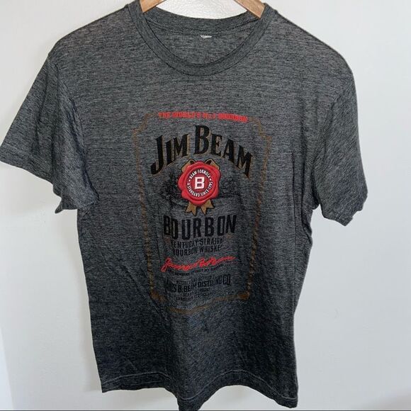 Jim Beam Kentucky Bourbon Whiskey Grey T-Shirt - Picture 7 of 7